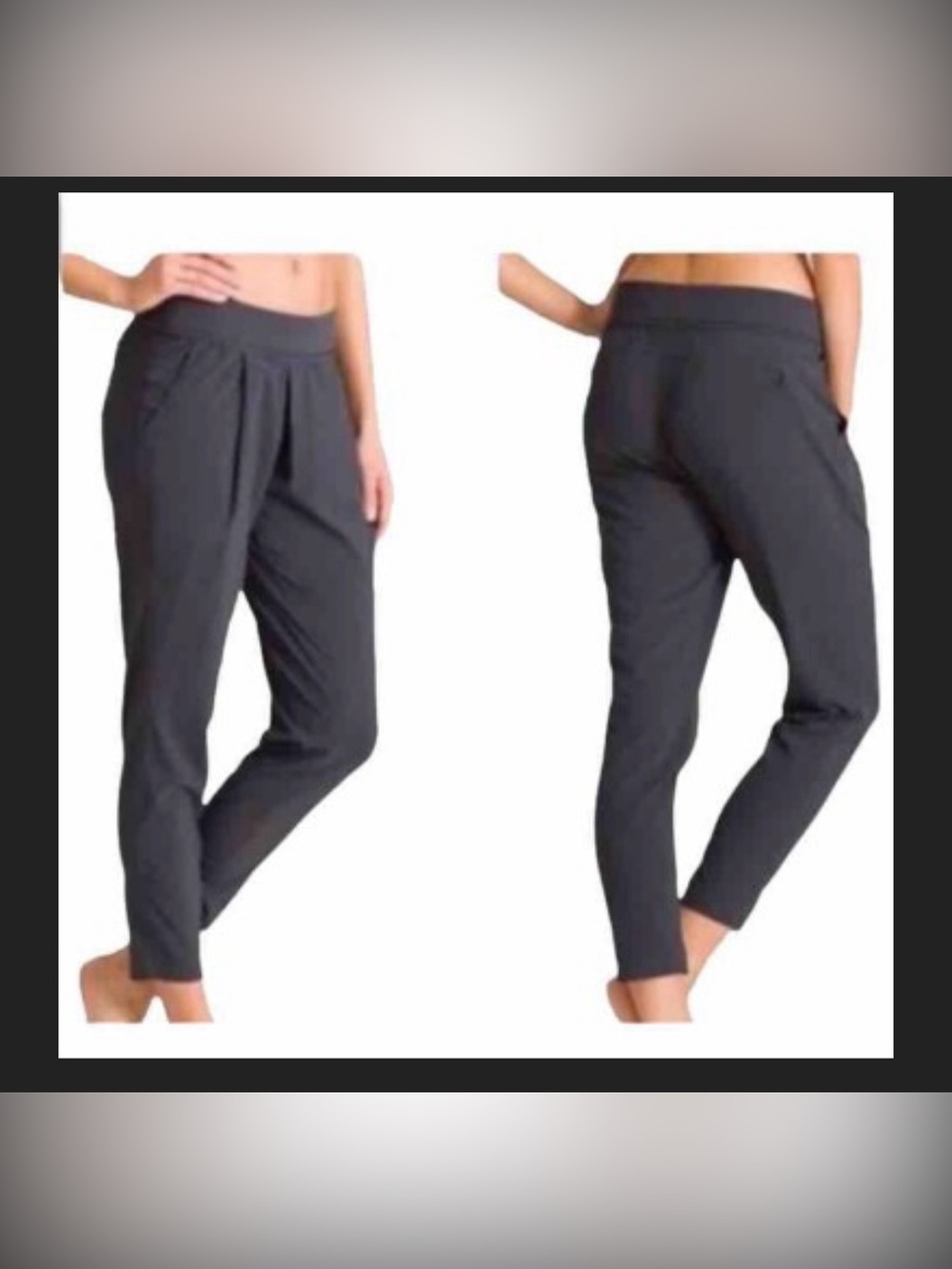 Athleta Interlude Lounge Ankle Pants. Black. Size LG. EUC